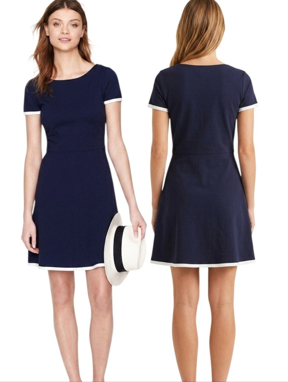 J. CREW Gamine Navy Ponte A-line Mini Dress - Size 4